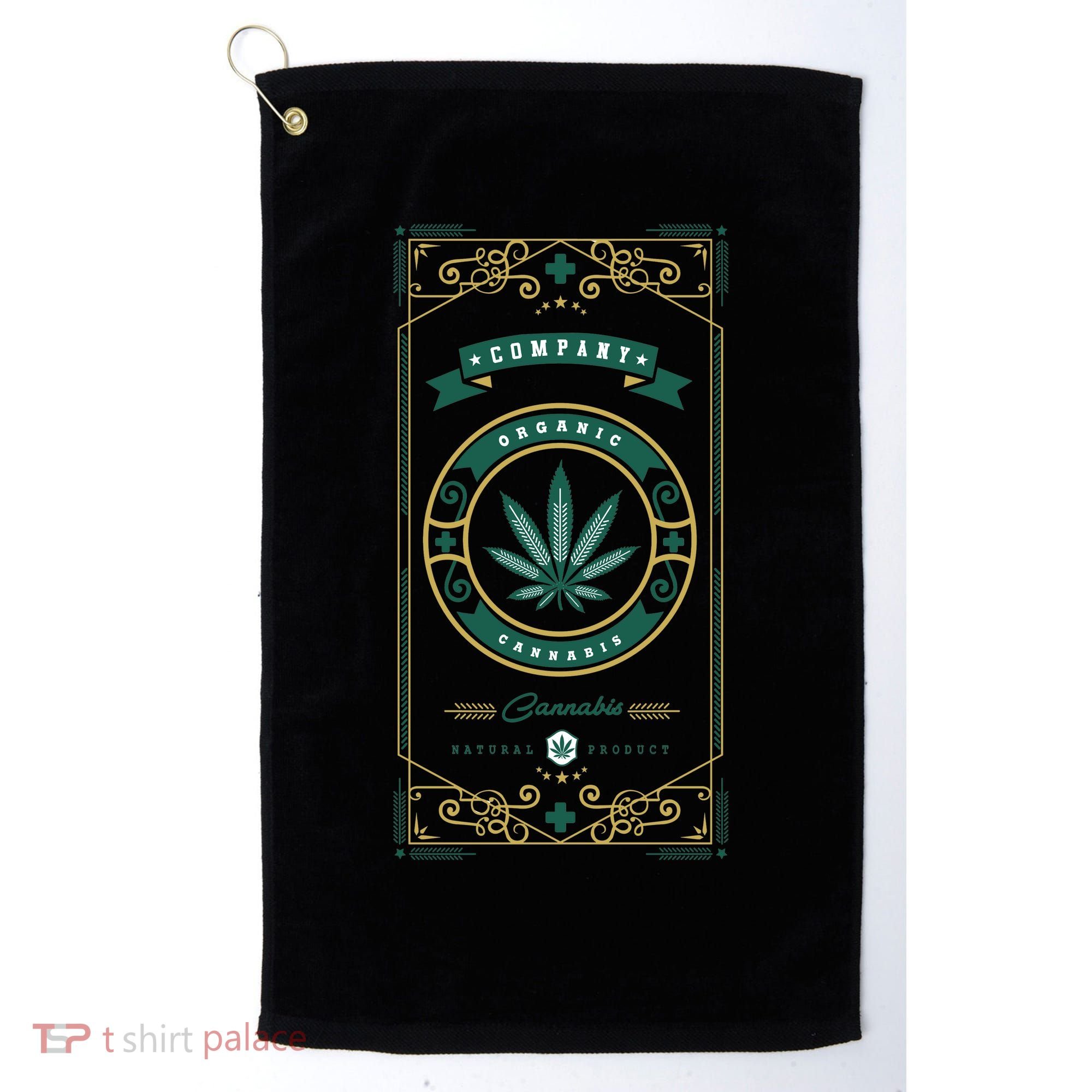 Organic Cannabis Medical Marijuana Golf Towel