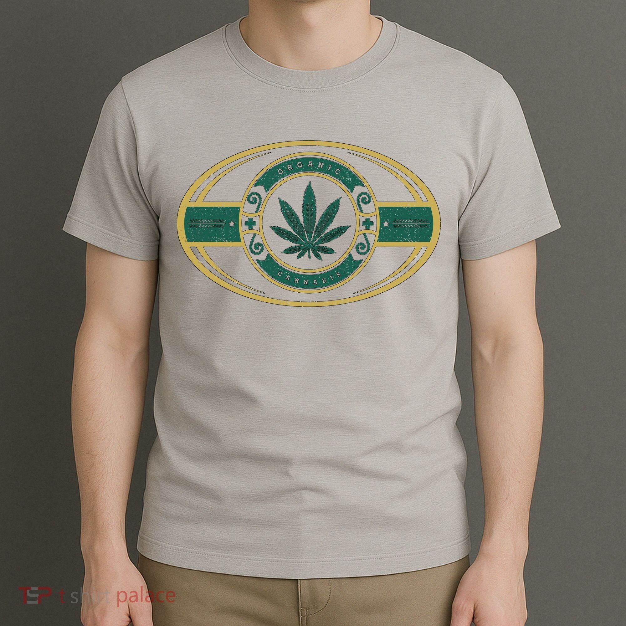 Organic Cannabis Medical Marijuana Gold Seal T-Shirt
