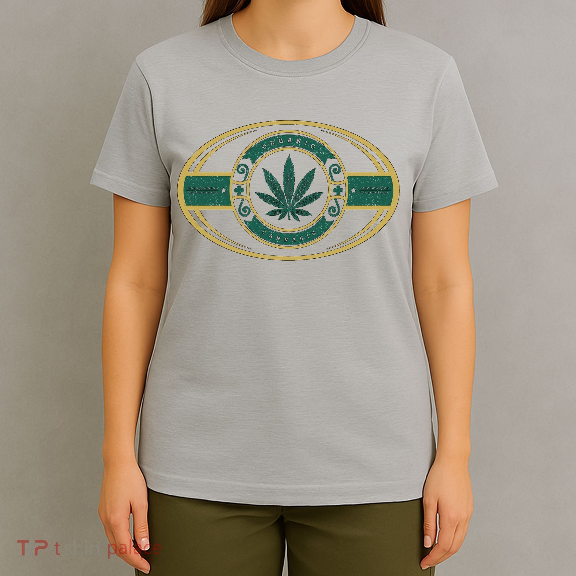 Organic Cannabis Medical Marijuana Gold Seal T-Shirt