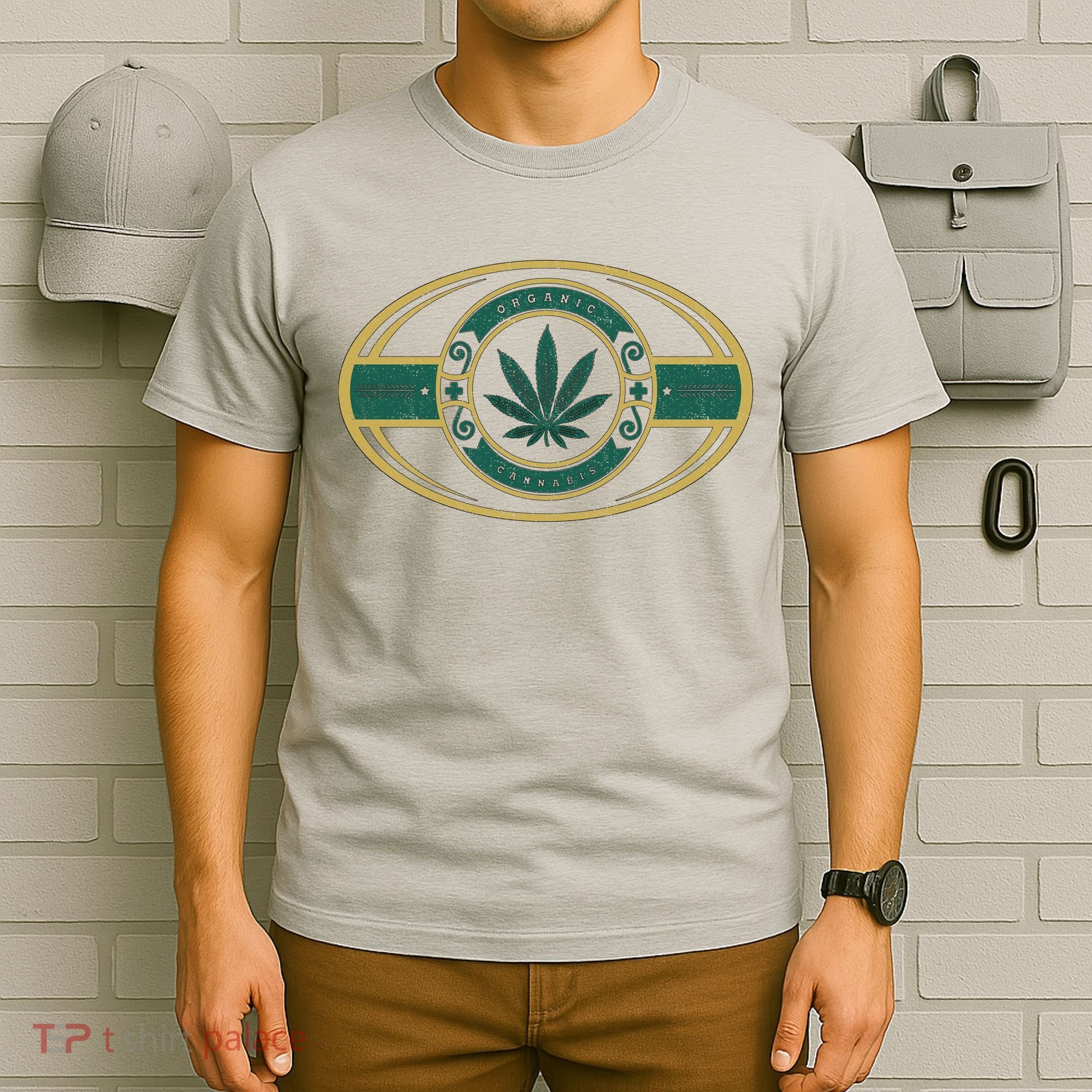 Organic Cannabis Medical Marijuana Gold Seal T-Shirt