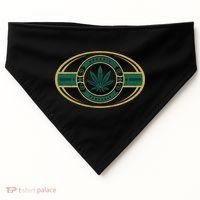 Organic Cannabis Medical Marijuana Gold Seal USA-Made Doggie Bandana thumb 0