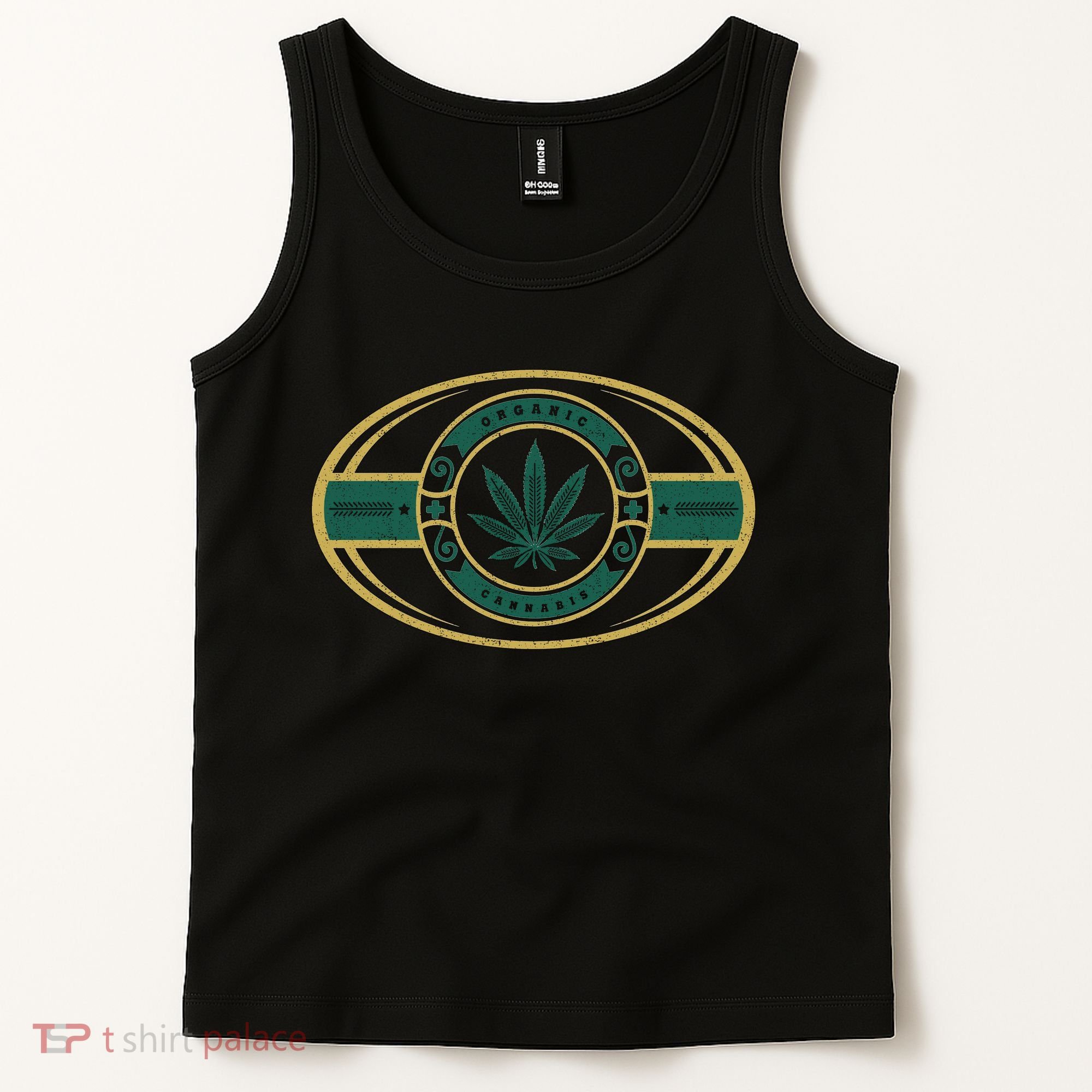 Organic Cannabis Medical Marijuana Gold Seal Tank Top