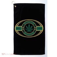 Organic Cannabis Medical Marijuana Gold Seal Golf Towel thumb 0