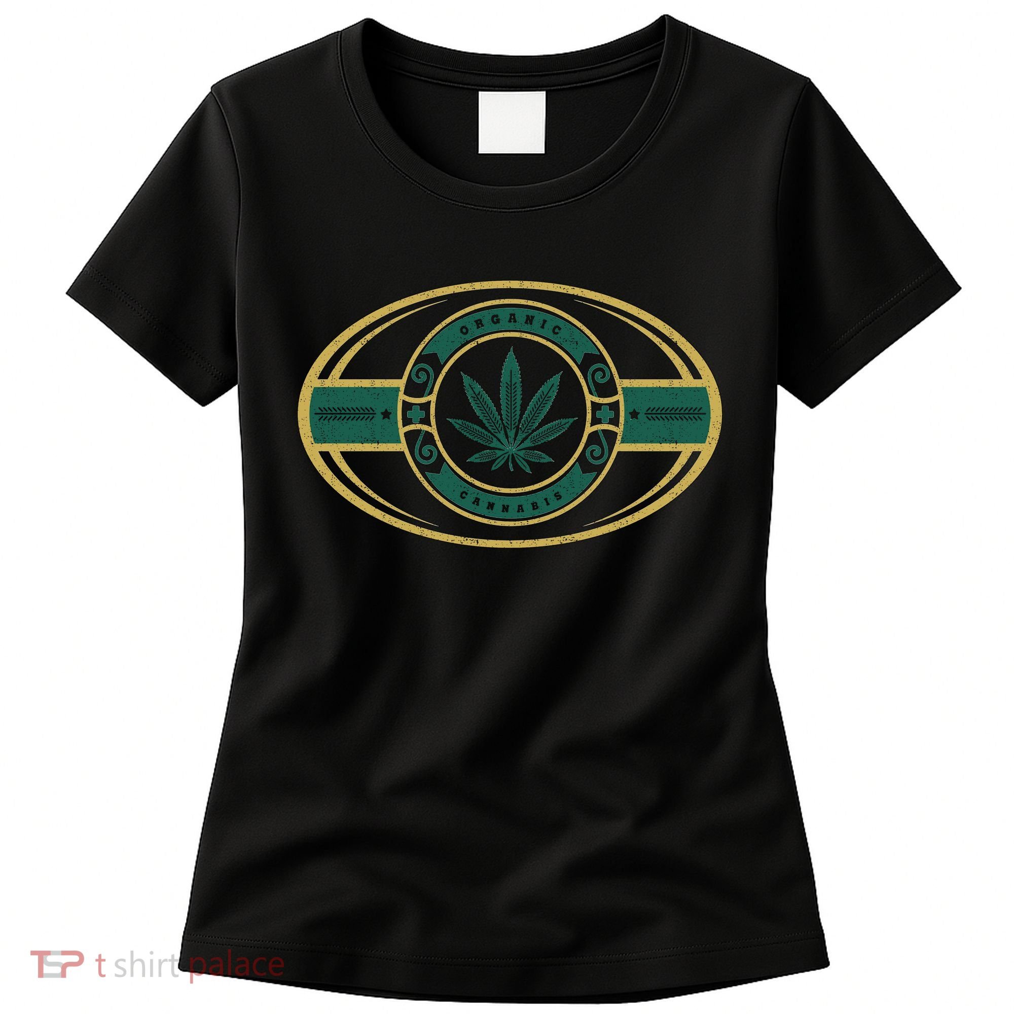 Organic Cannabis Medical Marijuana Gold Seal Women's T-Shirt