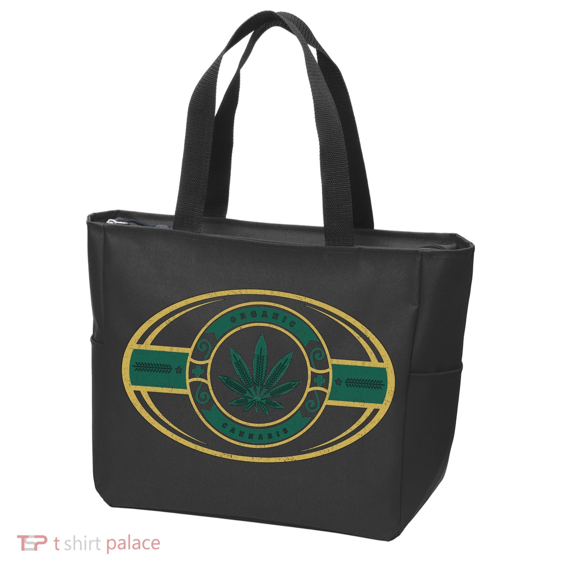 Organic Cannabis Medical Marijuana Gold Seal Tote Bag