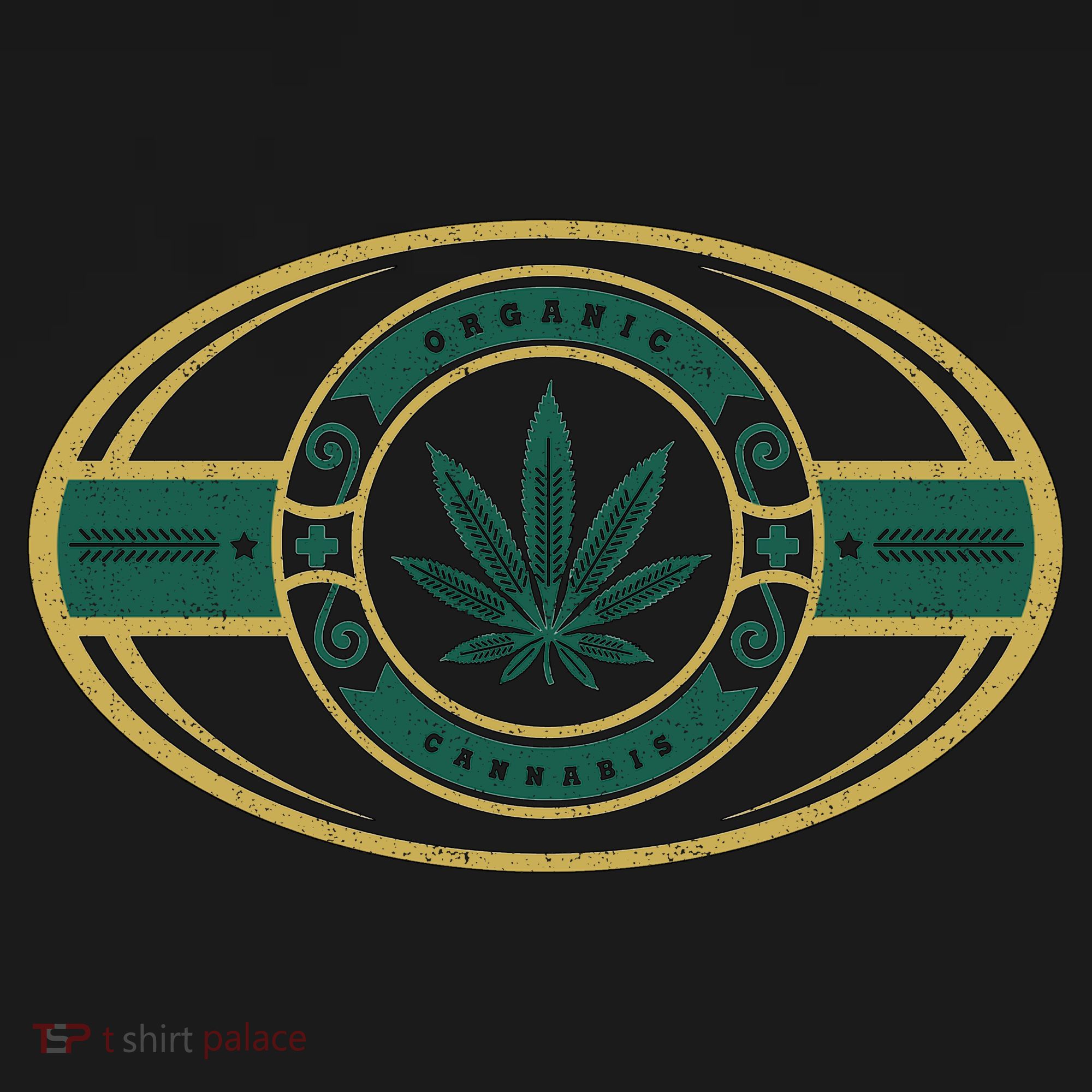 Organic Cannabis Medical Marijuana Gold Seal Tote Bag