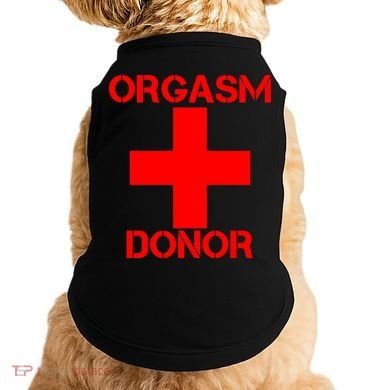 Orgasm Donor Red Imprint Doggie Tank