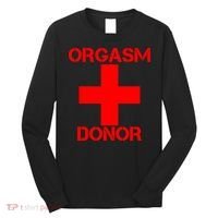 Orgasm Donor Red Imprint Long Sleeve Shirt thumb 0