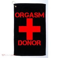 Orgasm Donor Red Imprint Golf Towel thumb 0