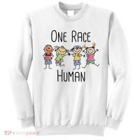 One Race Human Anti Racism Diversity Day Sweatshirt thumb 0