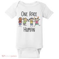 One Race Human Anti Racism Diversity Day Baby Bodysuit thumb 0
