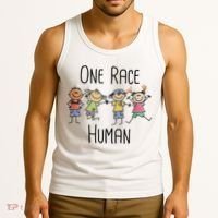 One Race Human Anti Racism Diversity Day Tank Top thumb 3