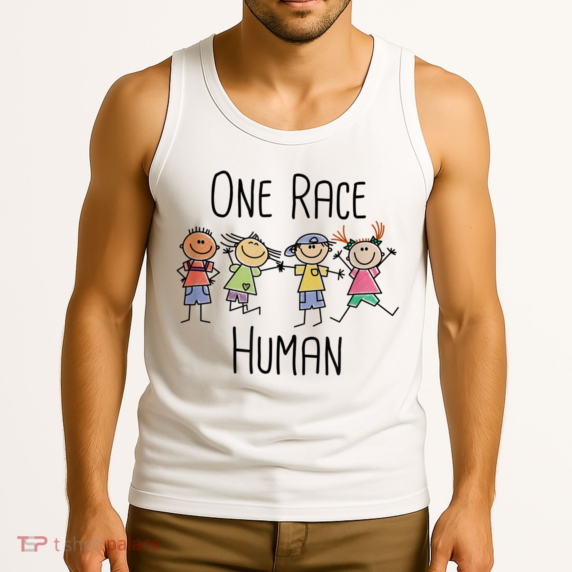 One Race Human Anti Racism Diversity Day Tank Top