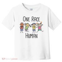 One Race Human Anti Racism Diversity Day Toddler T-Shirt thumb 0