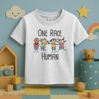 One Race Human Anti Racism Diversity Day Toddler T-Shirt thumb 3