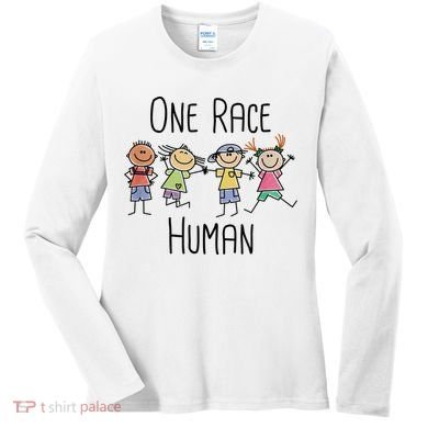 One Race Human Anti Racism Diversity Day Women's Long Sleeve Shirt