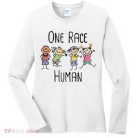 One Race Human Anti Racism Diversity Day Women's Long Sleeve Shirt thumb 0