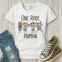 One Race Human Anti Racism Diversity Day Women's T-Shirt thumb 3