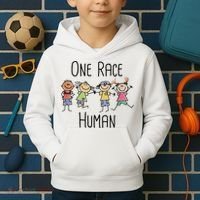 One Race Human Anti Racism Diversity Day Kids Hoodie thumb 2