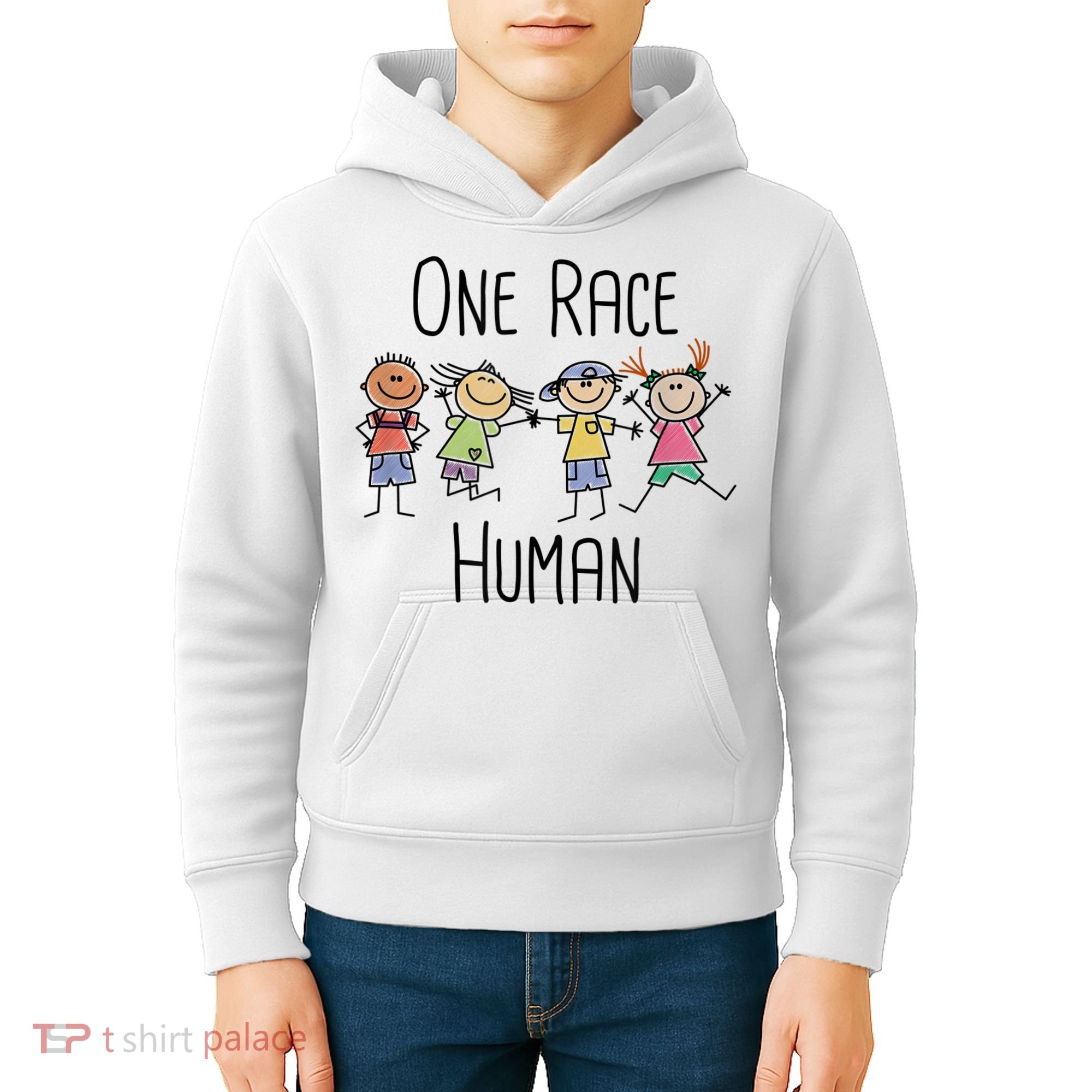 One Race Human Anti Racism Diversity Day Kids Hoodie