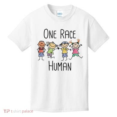 One Race Human Anti Racism Diversity Day Kids T-Shirt