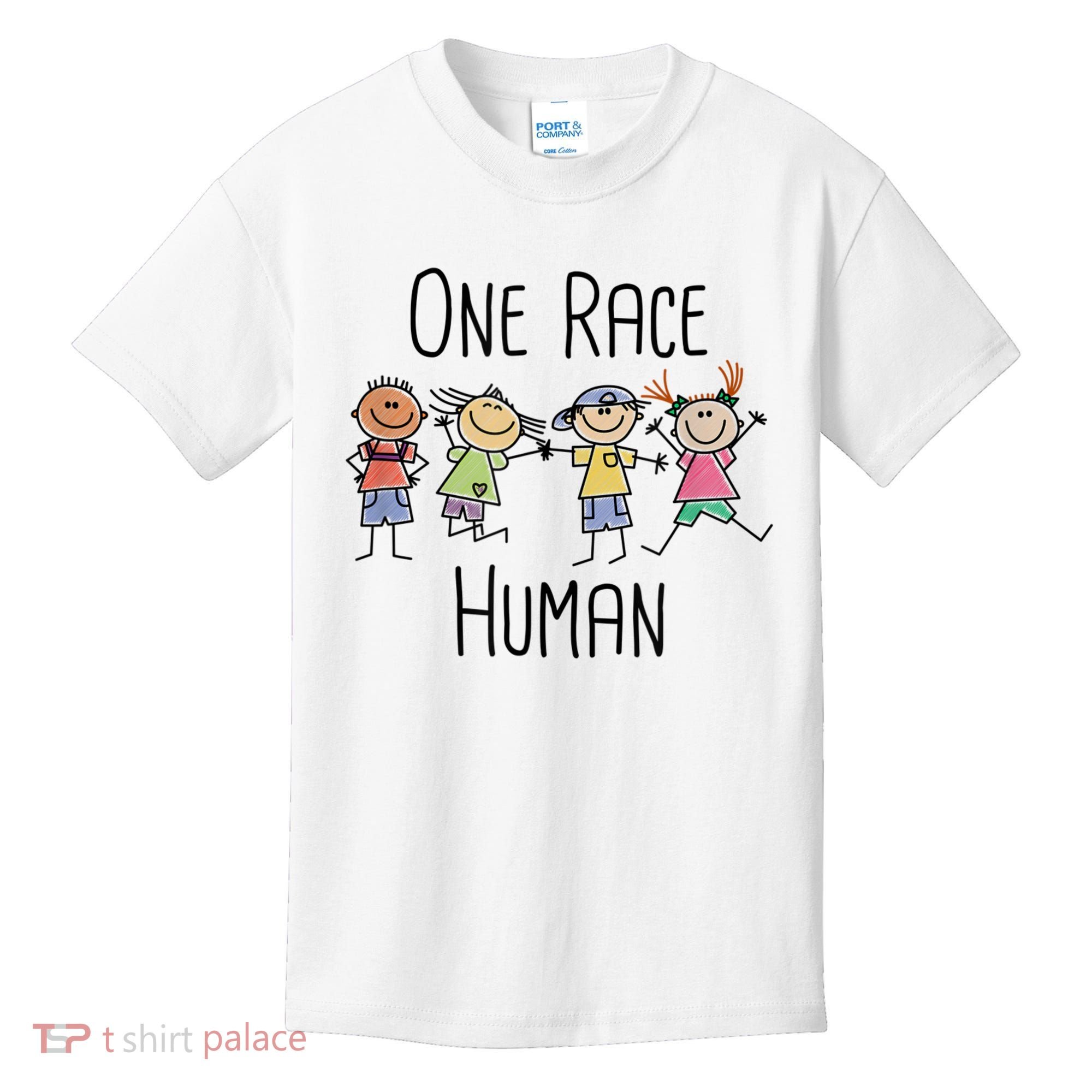 One Race Human Anti Racism Diversity Day Kids T-Shirt