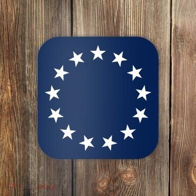 Original 13 Colonies Stars Betsy Ross Flag Coaster