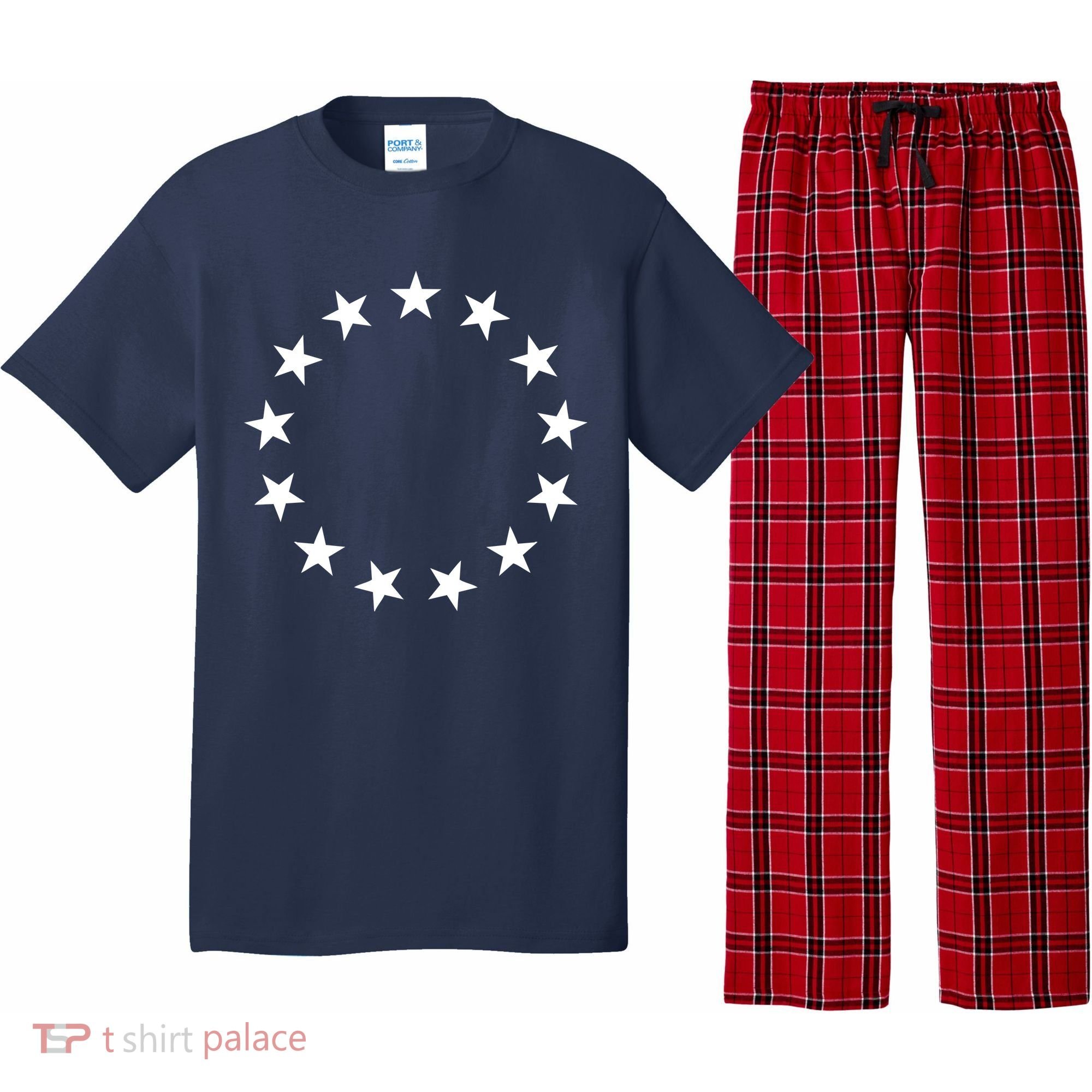 Original 13 Colonies Stars Betsy Ross Flag Pajama Set