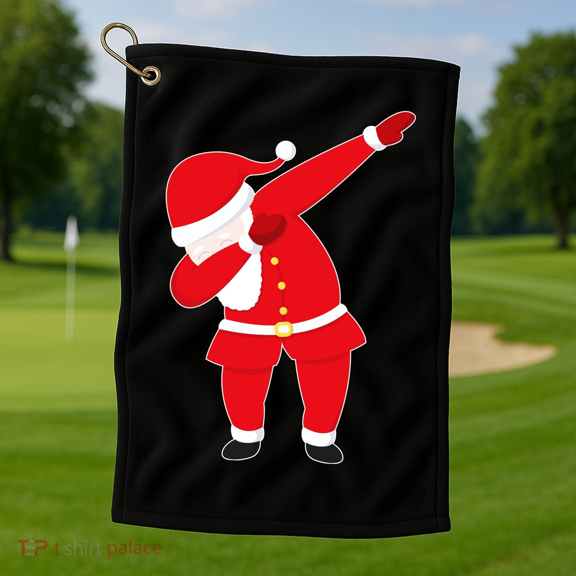 Original Dabbing Santa Golf Towel