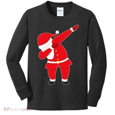 Original Dabbing Santa Kids Long Sleeve Shirt
