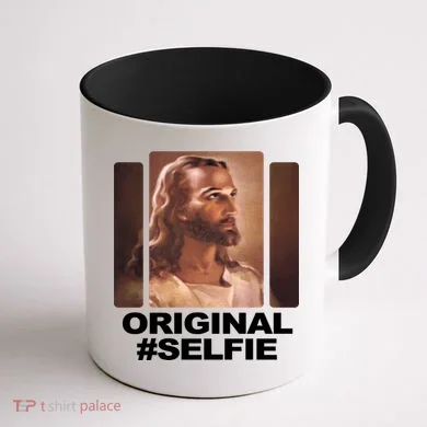 Original Selfie Jesus Coffee Mug back