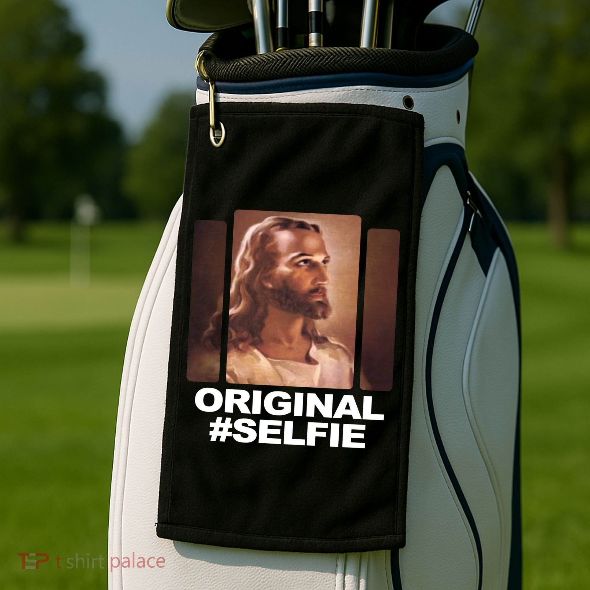 Original Selfie Jesus Golf Towel