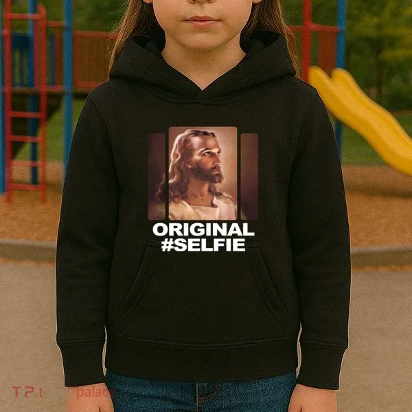 Original Selfie Jesus Kids Hoodie