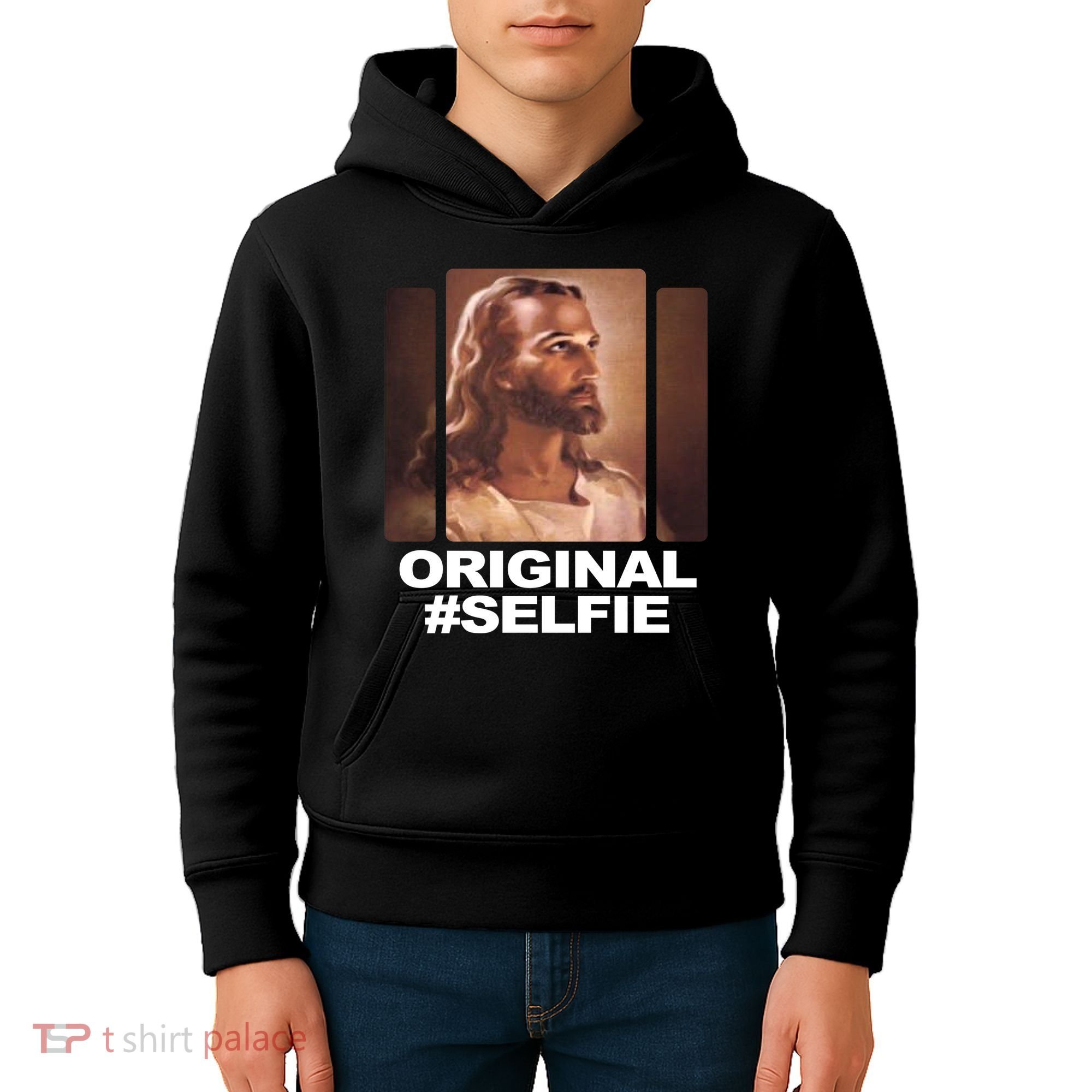 Original Selfie Jesus Kids Hoodie