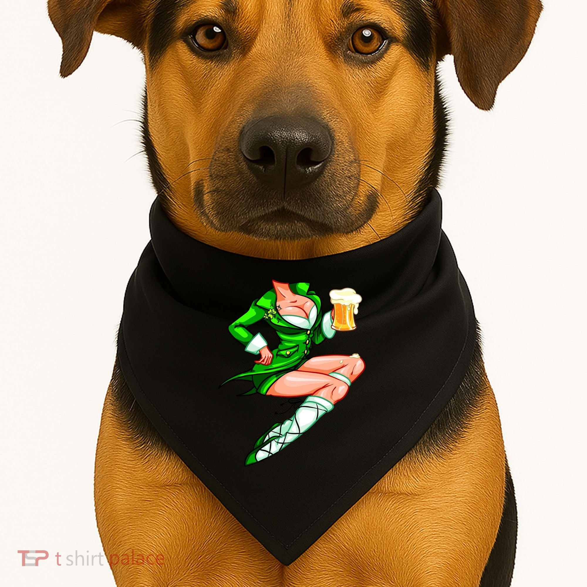 Original Sexy Irish Gril St. Patrick's Day Beer USA-Made Doggie Bandana