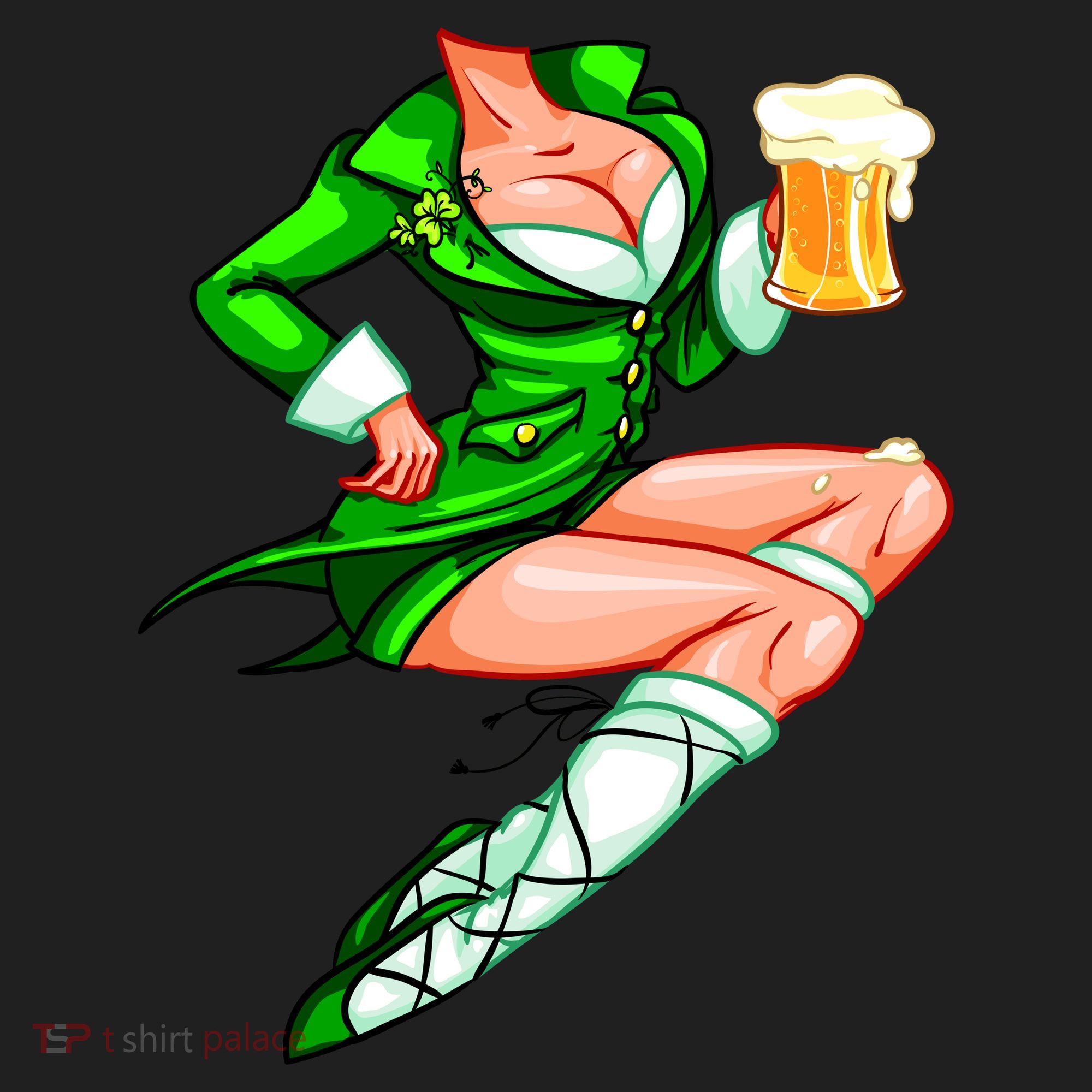 Original Sexy Irish Gril St. Patrick's Day Beer Golf Towel