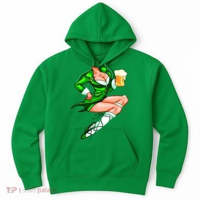 Original Sexy Irish Gril St. Patrick's Day Beer Hoodie
