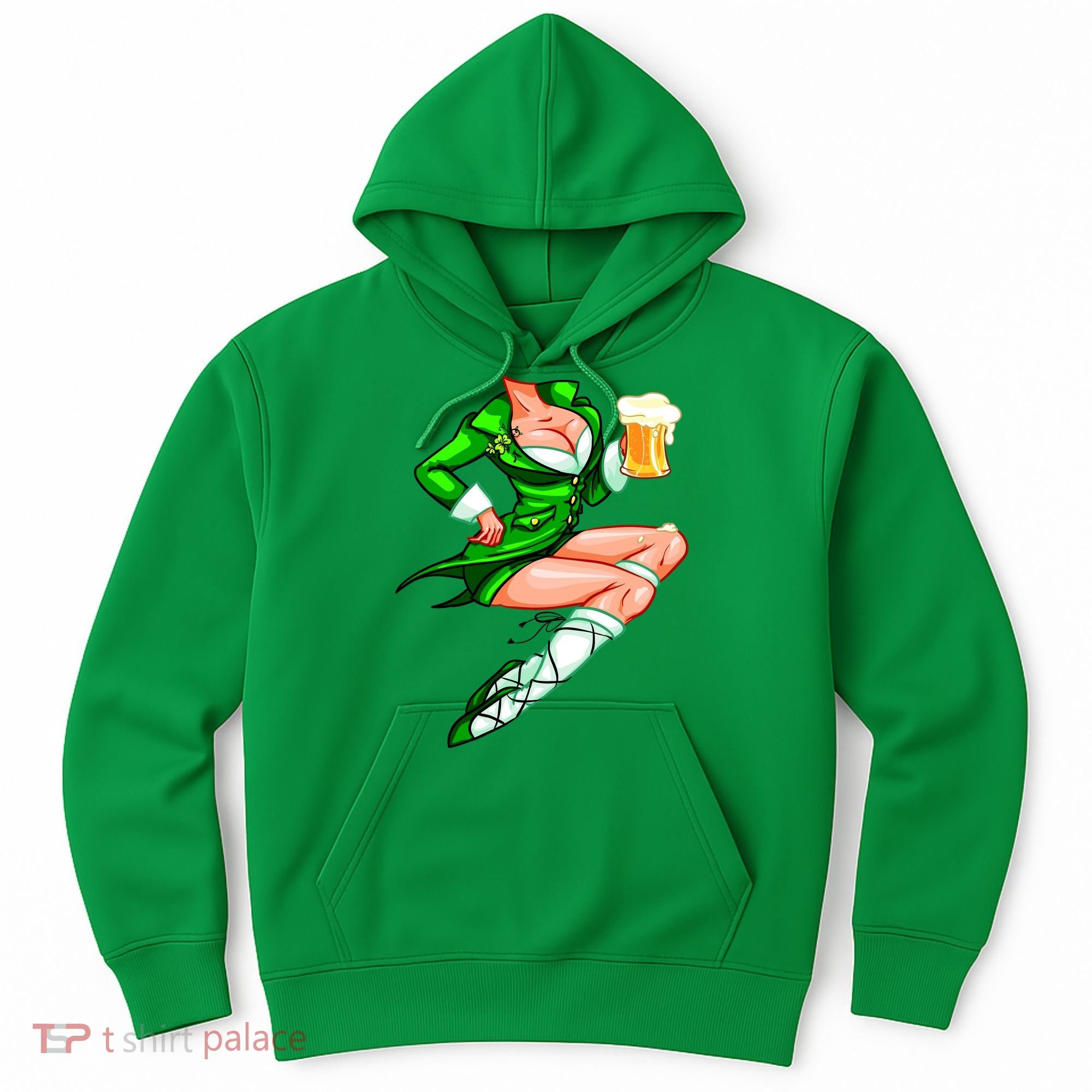 Original Sexy Irish Gril St. Patrick's Day Beer Hoodie