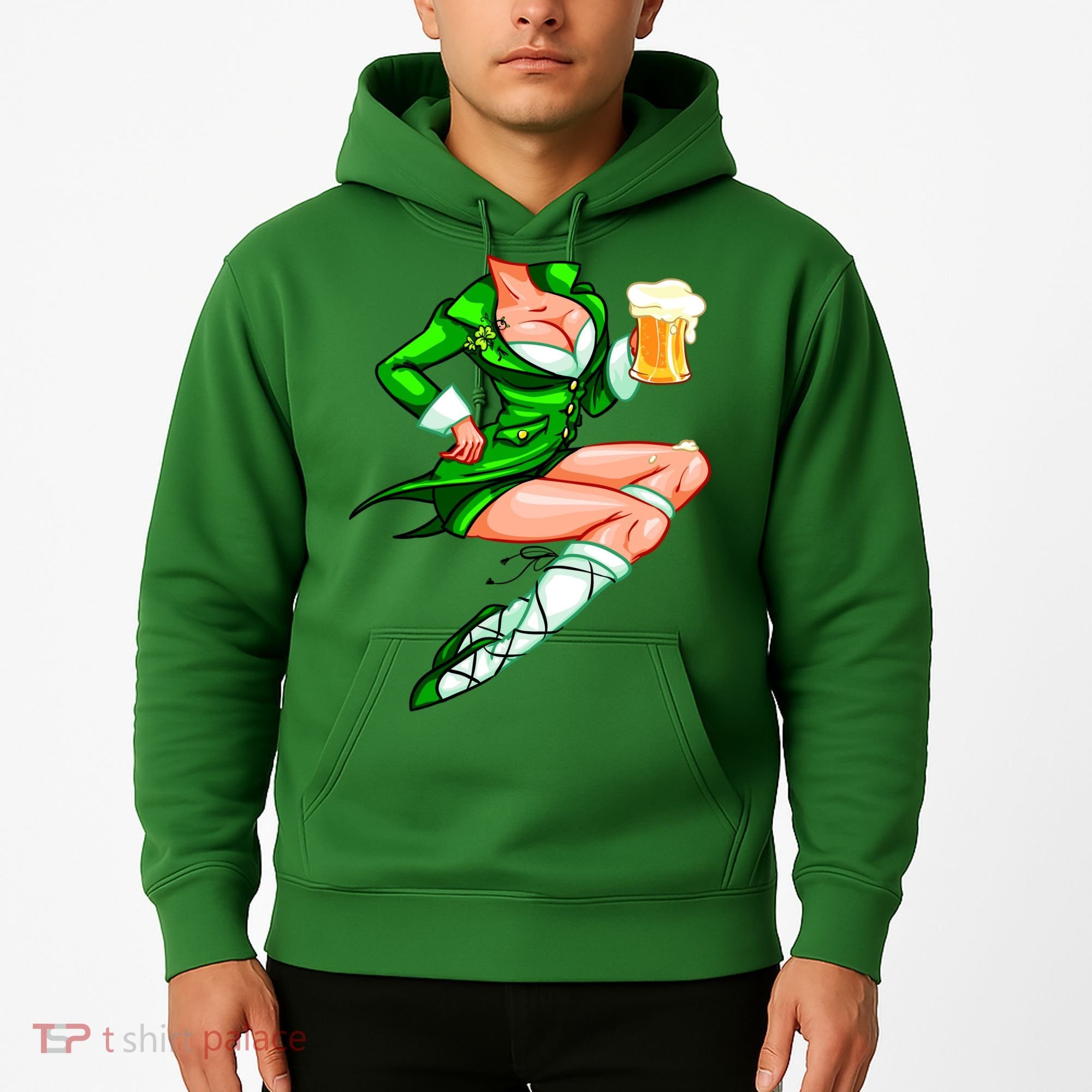 Original Sexy Irish Gril St. Patrick's Day Beer Hoodie