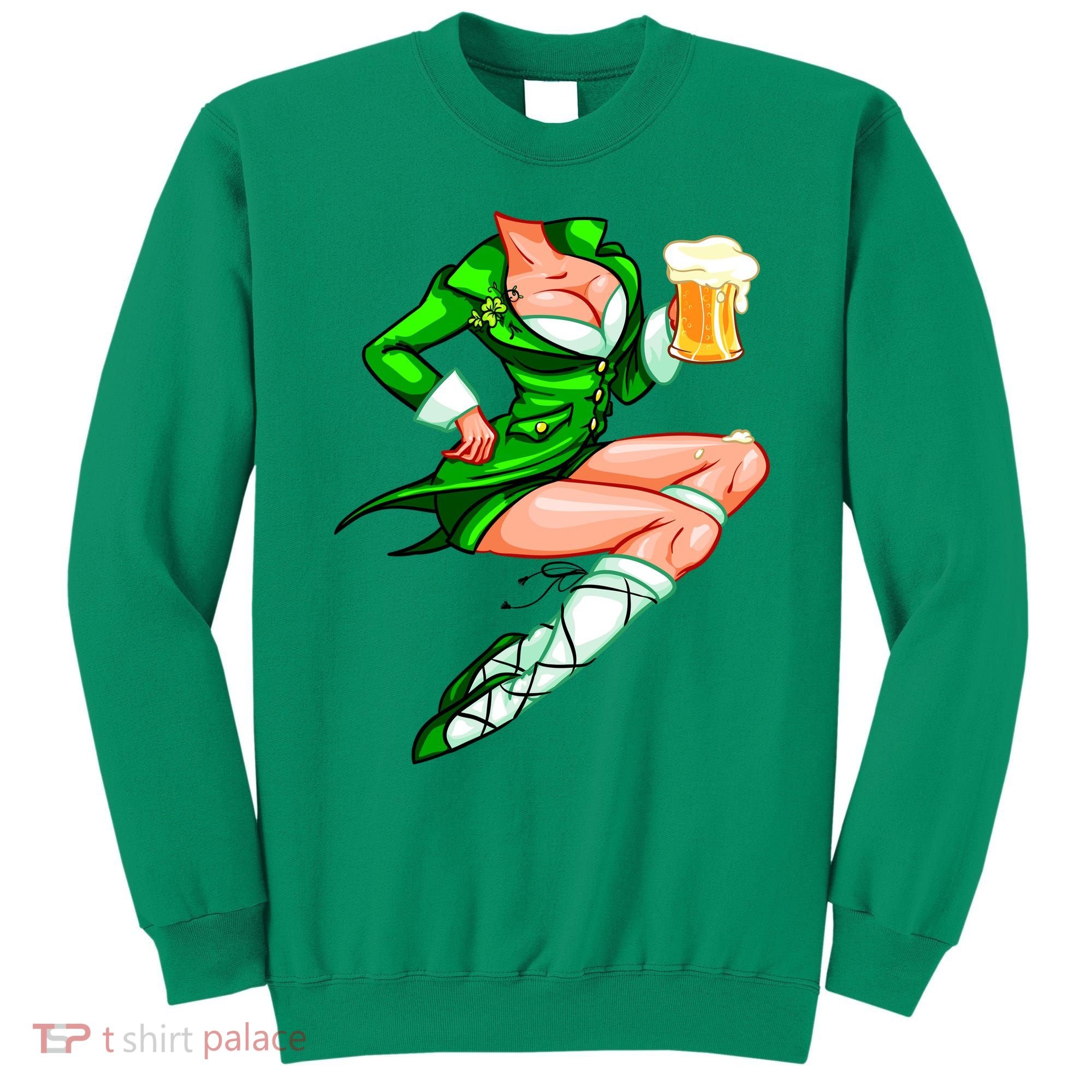 Original Sexy Irish Gril St. Patrick's Day Beer Sweatshirt