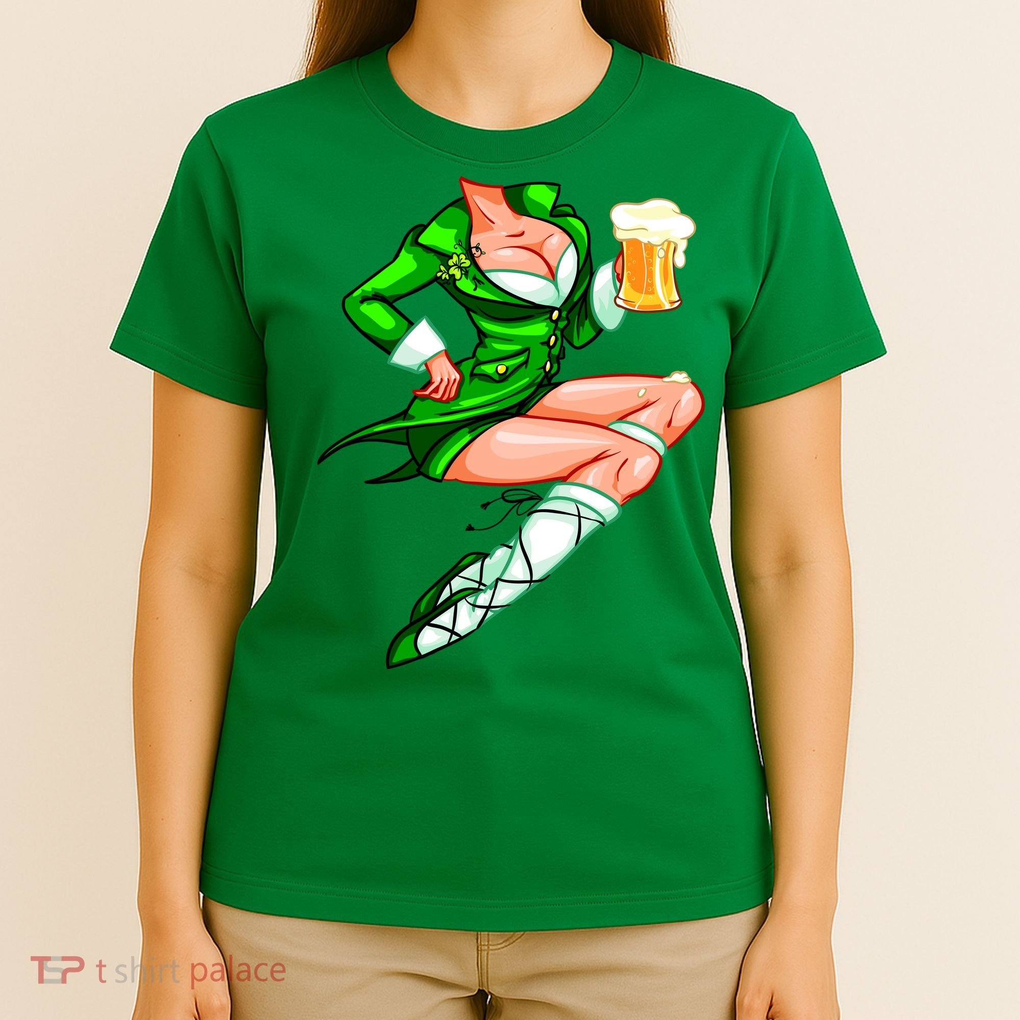 Original Sexy Irish Gril St. Patrick's Day Beer T-Shirt