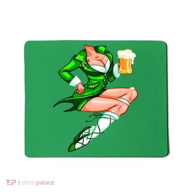 Original Sexy Irish Gril St. Patrick's Day Beer Mousepad