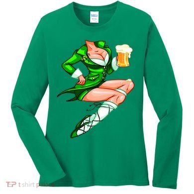 Original Sexy Irish Gril St. Patrick's Day Beer Women's Long Sleeve Shirt