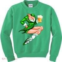 Original Sexy Irish Gril St. Patrick's Day Beer Kids Sweatshirt thumb 0