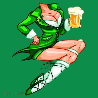 Original Sexy Irish Gril St. Patrick's Day Beer Kids Long Sleeve Plaid Pajama Set