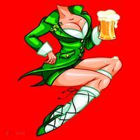 Original Sexy Irish Gril St. Patrick's Day Beer Santa Hat thumb 1