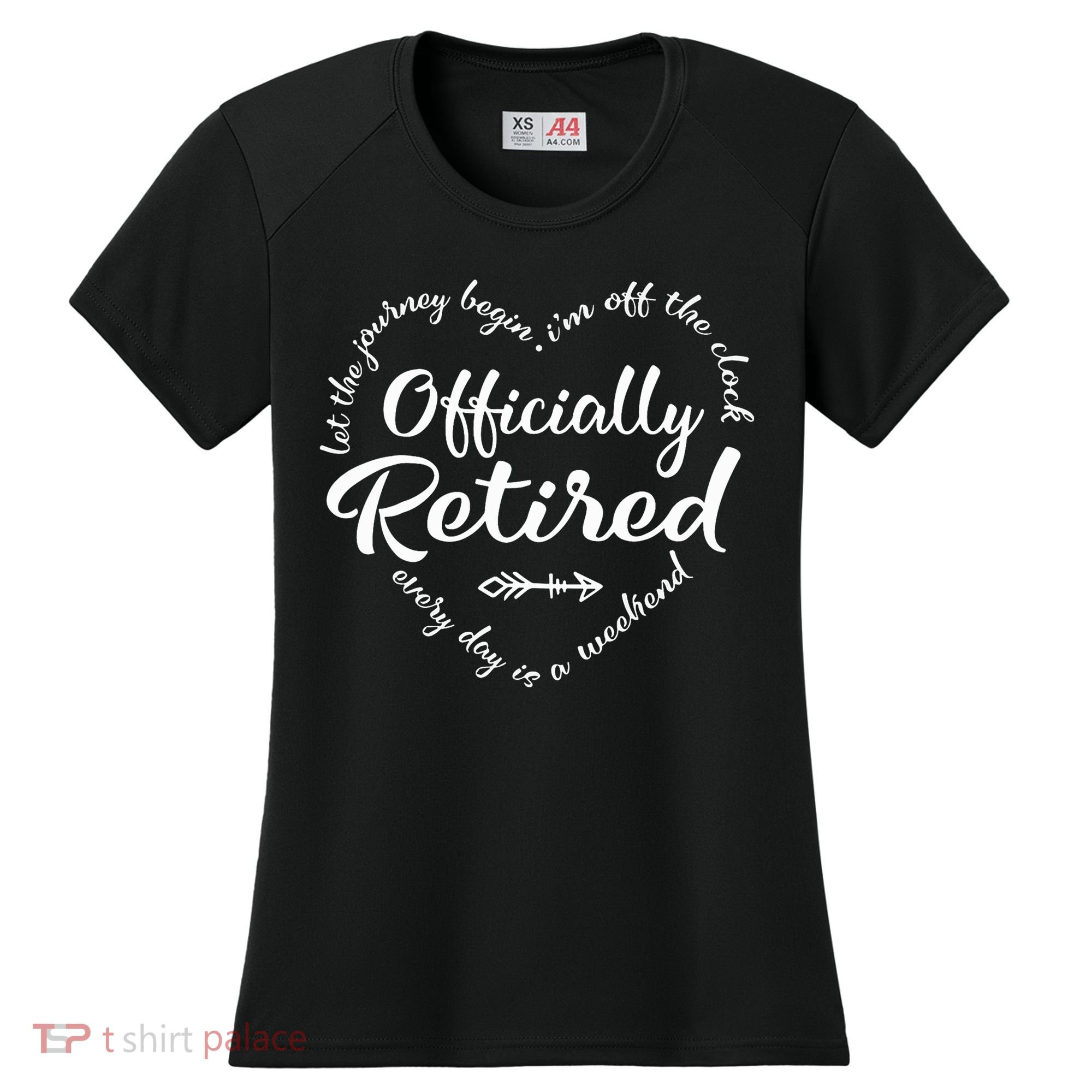 Officially Retired Let The Journey Begin IM Off The Clock Women's Cooling Performance Crew T-Shirt