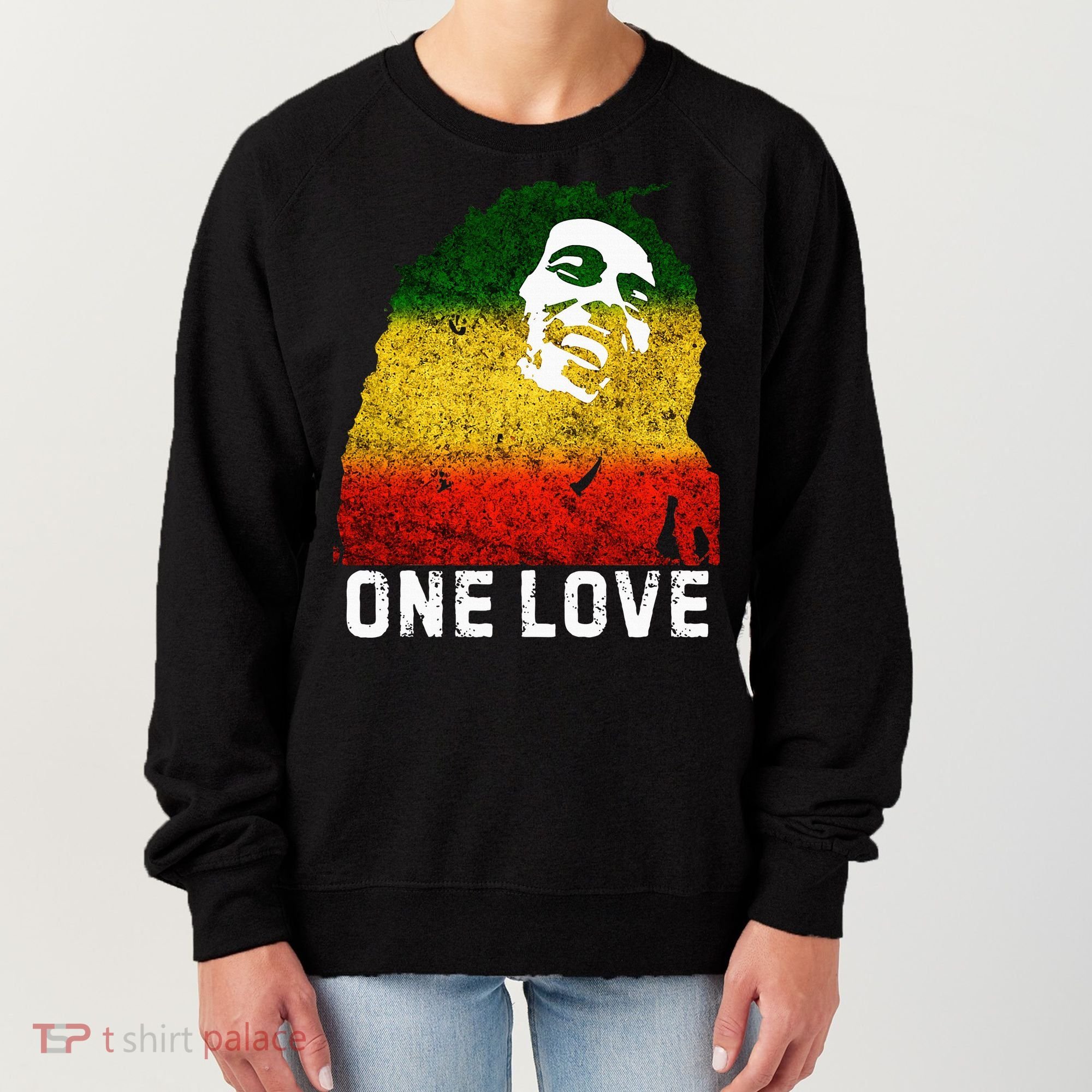 One Reggae Love Reggae Music Rastafarian Jamaica Rock Roots Women's Sweatshirt