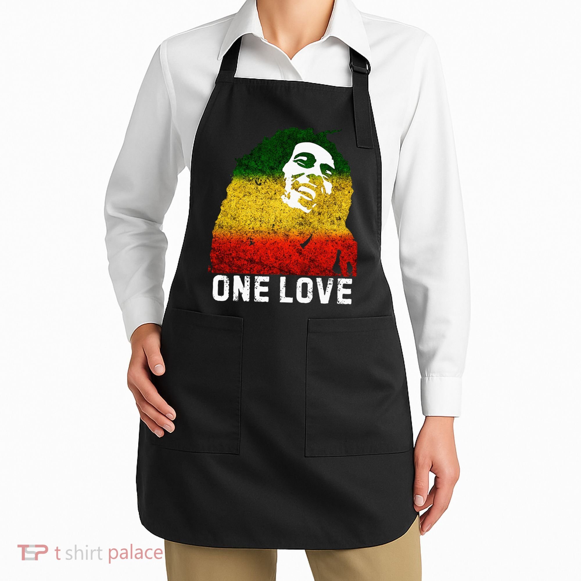 One Reggae Love Reggae Music Rastafarian Jamaica Rock Roots Apron