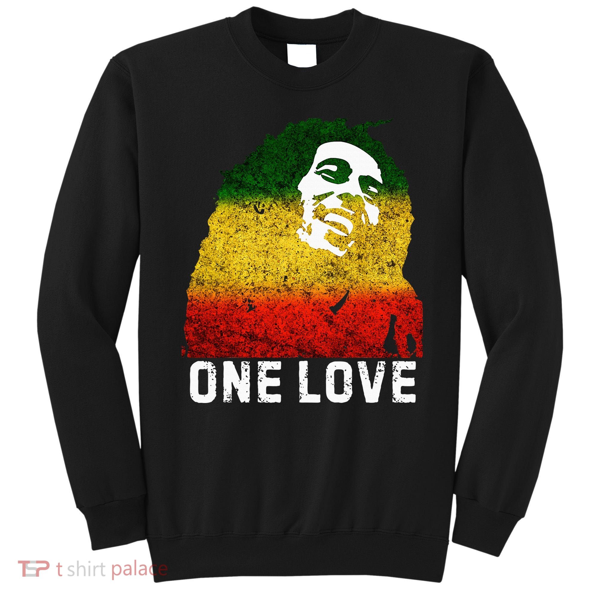One Reggae Love Reggae Music Rastafarian Jamaica Rock Roots Sweatshirt